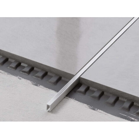 Profilo U di raccordo rettificato in acciaio inossidabile 0.5cm x 270cm - Argento satinato