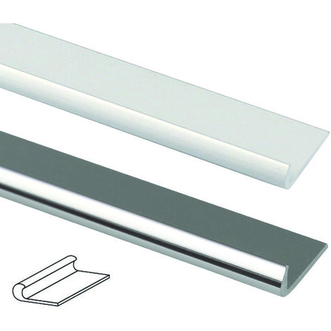 Profilo unghietta in alluminio - mm.18 mt.2 argento