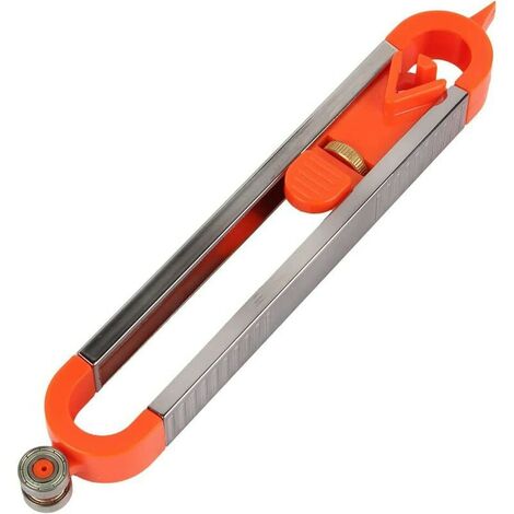 Profilomètre de précision verrouillable, outil de profilomètre, règle de mesure du bois pour les mesures irrégulières