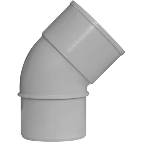 Profilté de Gouttière Raccord pour Descente de Gouttière Jardibric Ø50 Coude 45° Mâle Femelle Gris
