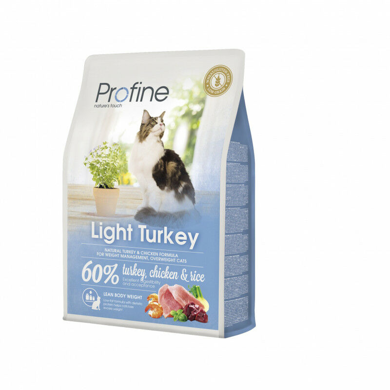 

Pienso light turkey, para gatos con sobrepeso, pavo, pollo y arroz, 2 kg - COMIDA PARA GATOS - Profine