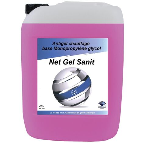 Progalva – Antigel 20L pour chauffage central – Protection contre le gel – Liquide rose – Densité 1,078 – pH 8,8