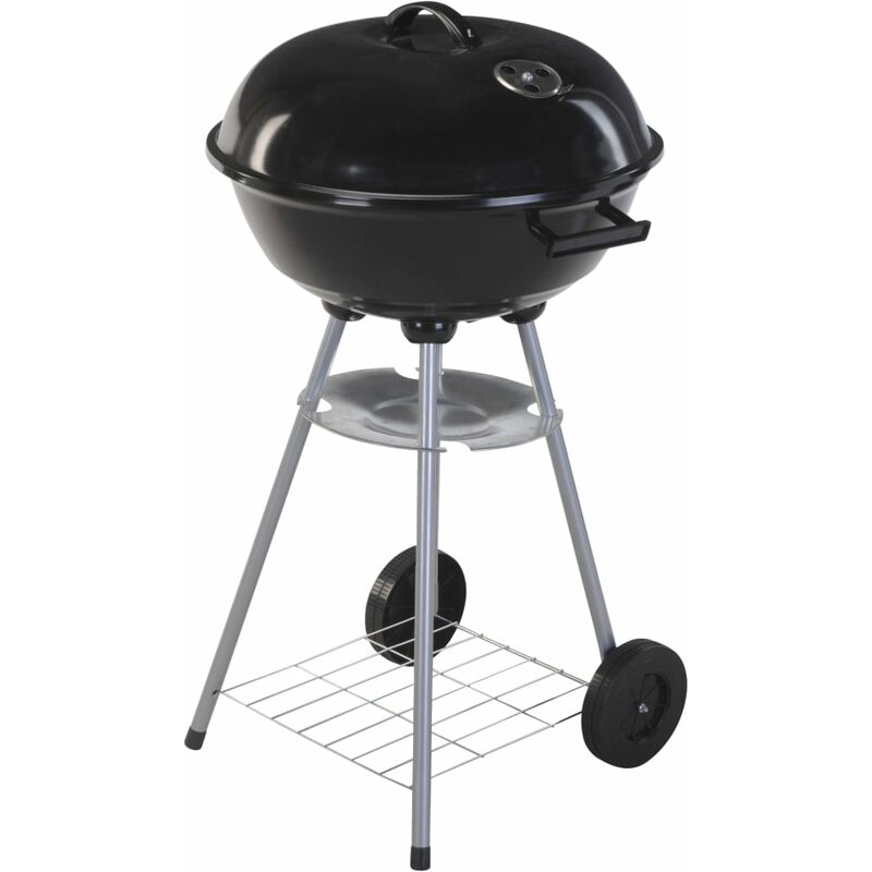 

Barbacoa sobre ruedas negra 46 cm - Negro - Progarden
