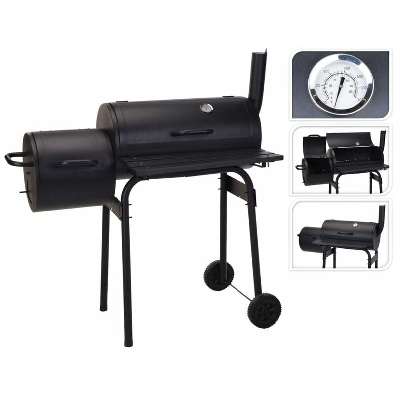 Barbecue Smoker Black ProGarden