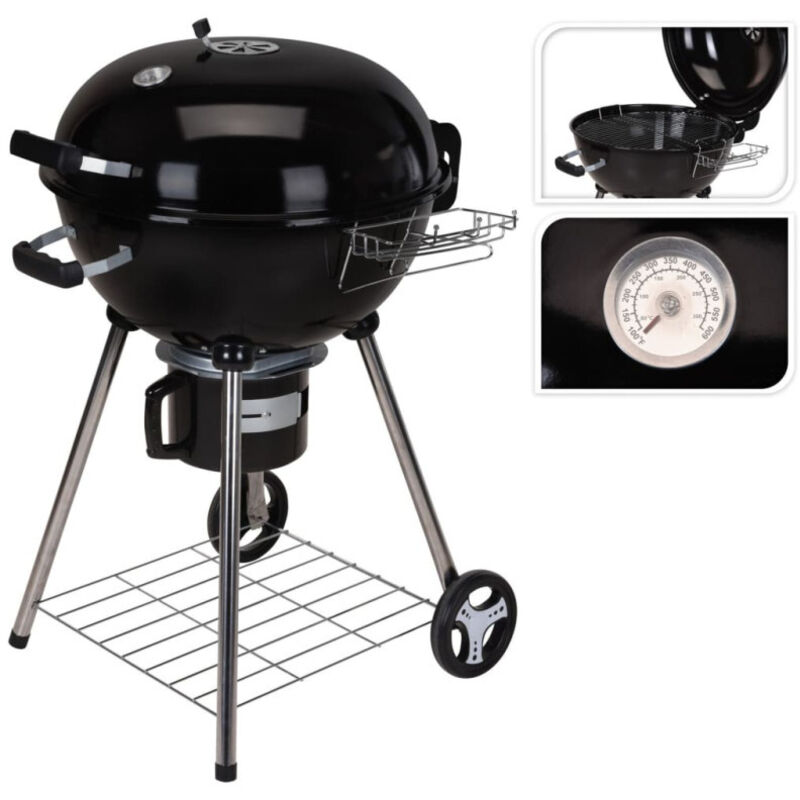 Progarden - Barbecue sous forme de bouilloire 68 x 57 x 99 cm