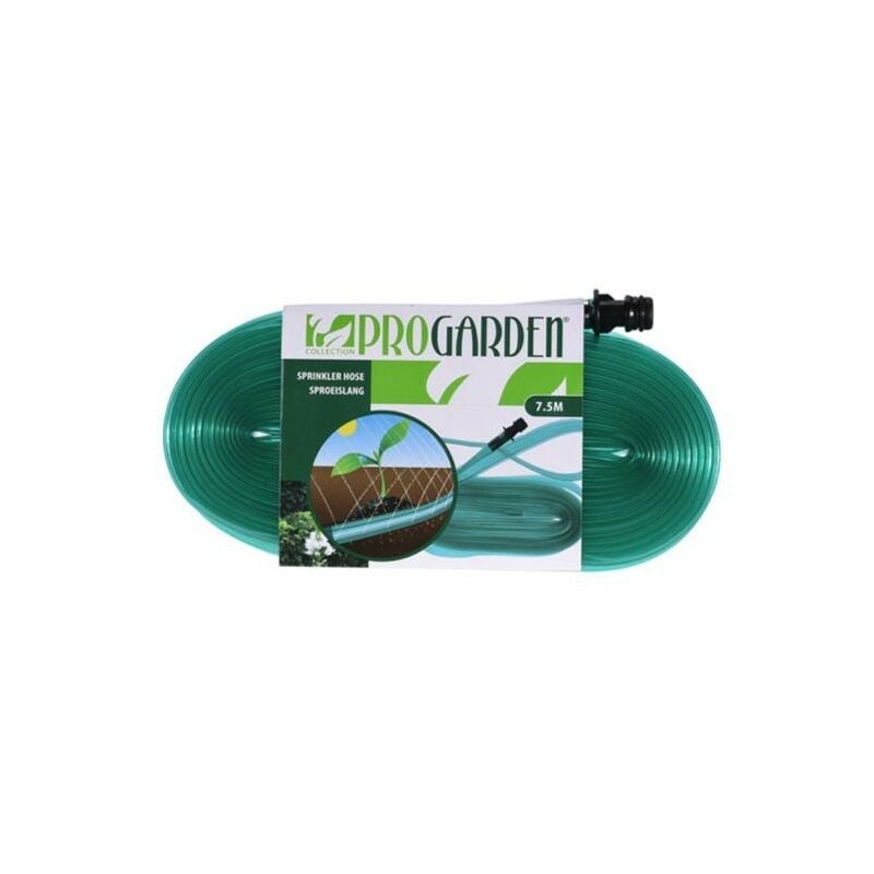 Progarden - Tubo per irrigazione diametro 25 mm in pvc microperforato con connettore colore verde lunghezza 7,5 metri