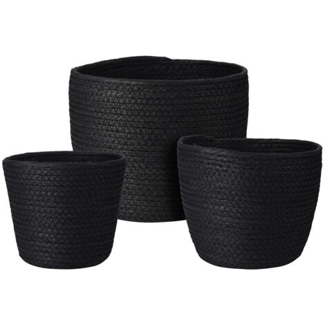 PROGARDEN cestas vegetal negras 17&4319&4323 cm lote 3 , Lote 3 cestas vegetal negras 17 &43 19 &43 23 cmFabricadas en material natural de alta calidadIdeal para decorarMedidas