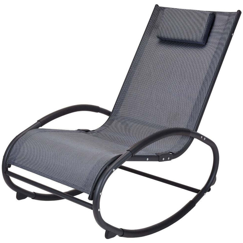 Chaise à bascule Gris foncé Progarden