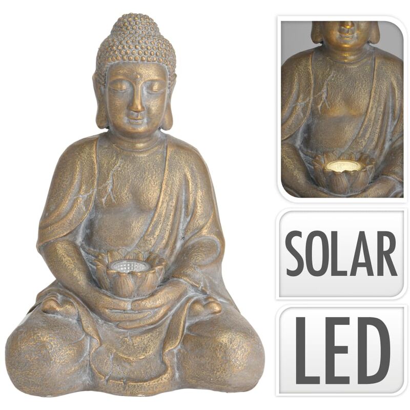 

Figura de Buda con lámpara solar MGO dorado - Oro - Progarden