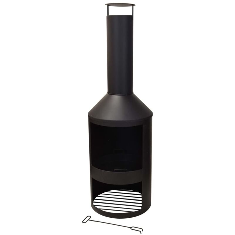 Progarden - Foyer avec cheminée Métal 134 cm