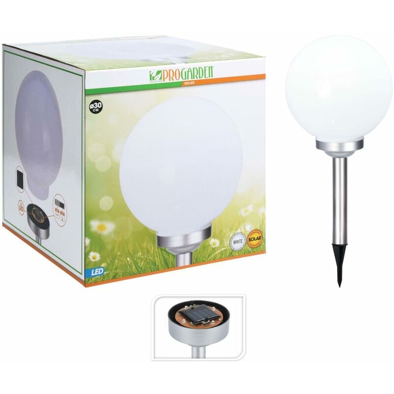 

Lámpara solar LED Ball blanca 30 cm - Blanco - Progarden