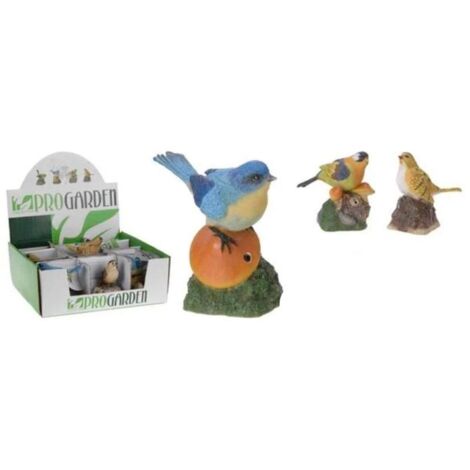 PROGARDEN pajaro detector movimiento 11 cm , Pájaro con detector movimiento 11 cmFabricado en resinaModelos surtidos: se envía según disponibilidadMedidas aproximadas: