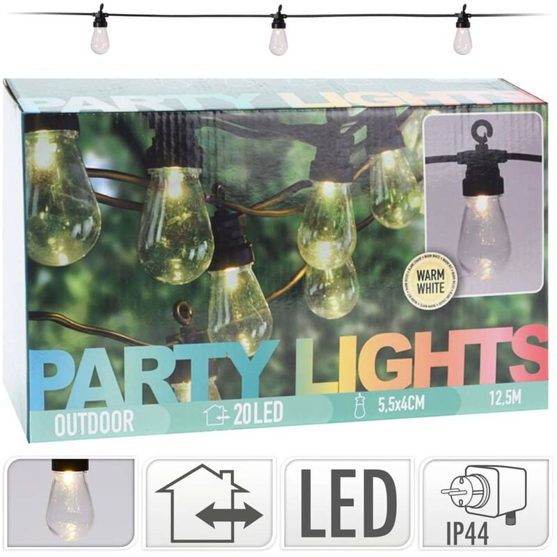 Set de lámparas LED para fiestas 20 bombillas 4,5 V vidaXL226196