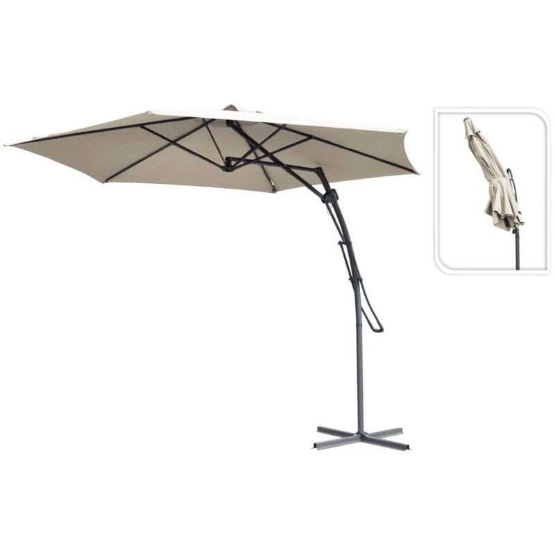

ProGarden Sombrilla colgante gris taupe 300 cm