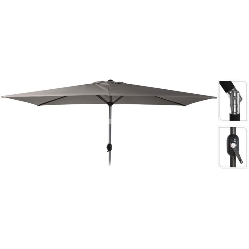 

ProGarden Sombrilla Lundi gris claro 150x250 cm - Gris