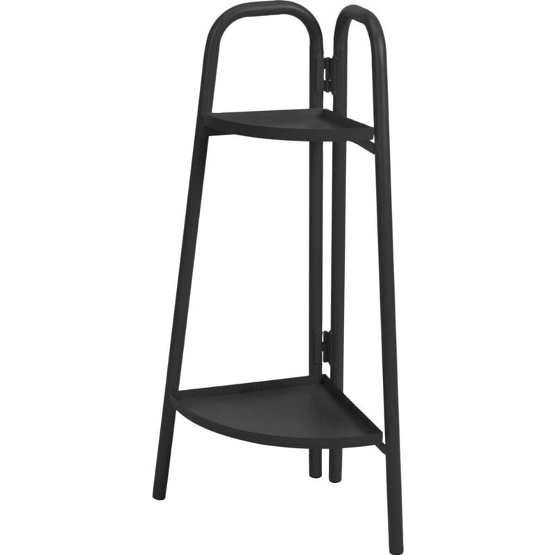 Parterre de fleurs d'angle en métal, 2 niveaux, 70 cm