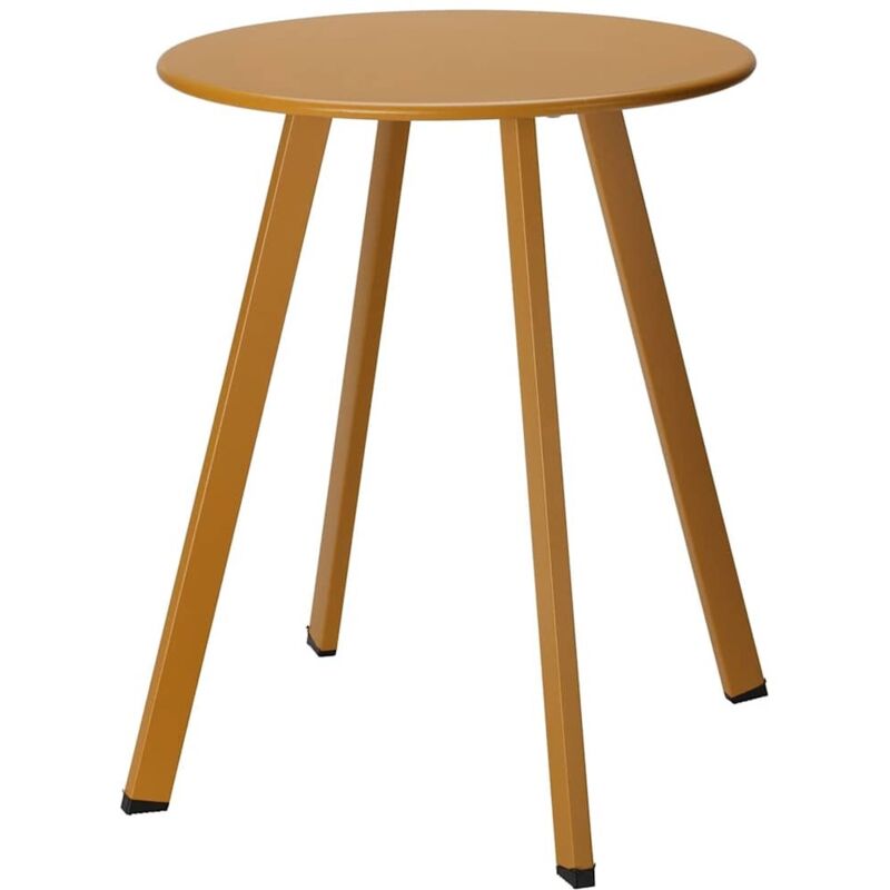 Table d'appoint 40x49 cm jaune moutarde mat Progarden