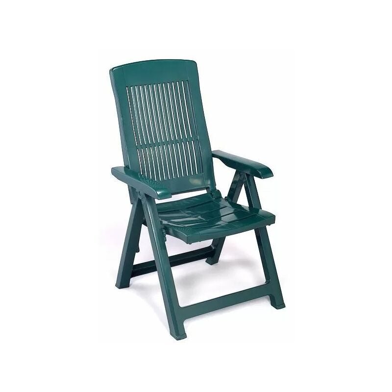 Folding Resin Armchair - Green - 60 x 61 x 109 cm