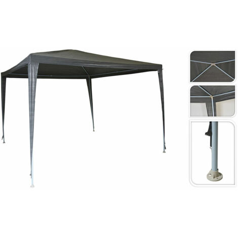ProGarden Tenda per feste 300x300x245 cm grigio