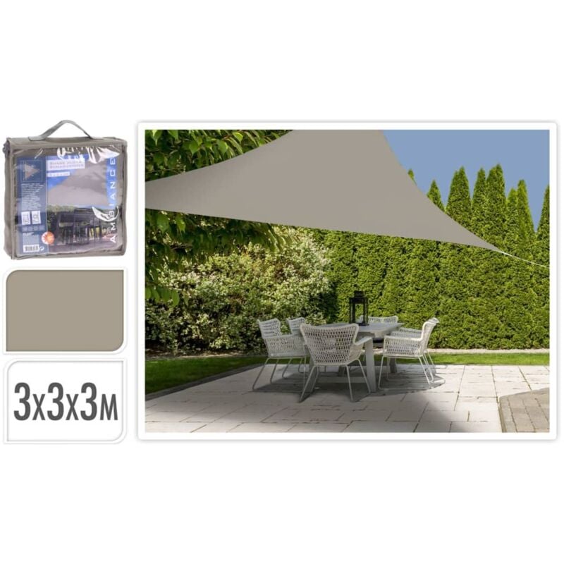 

ProGarden Toldo de tela triangular color arena 3x3x3 m - Marrón