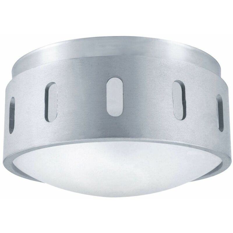 Image of Lampada da superficie design lampada tonda illuminazione alluminio vetro bianco satinato Eglo 89118