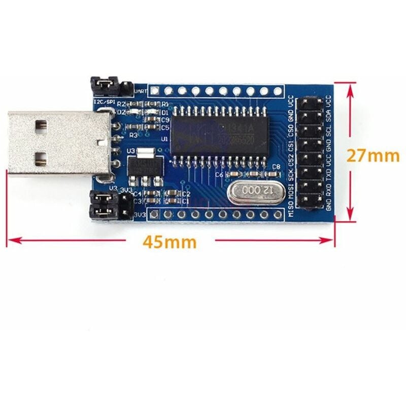 

Programador CH341A Convertidor USB a UART IIC SPI I2C Convertidor de puerto paralelo