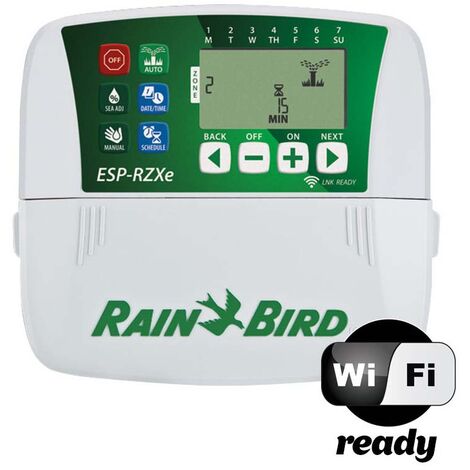 Programador de 4 estaciones compatible con wifi, montaje en interiores - rzxe4i - rain bird -
