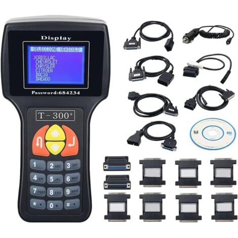 Programador de llaves T300 Auto V23.9, creador de llaves para coche, programador de códigos T300, dispositivo de emparejamiento de llaves, versión en inglés, color negro.