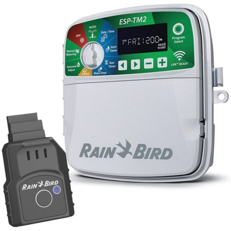Programador de Riego Wifi ESP-TM2 4 zonas Interior Rain Bird   Riego Automatico para Jardin  Temporizador de Riego Eléctrico