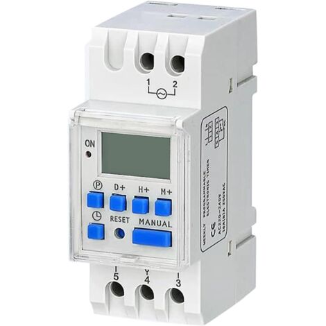 Programador digital eléctrico, relé temporizador programable semanal, interruptor de potencia LCD digital THC15A, 220 V, 16 A