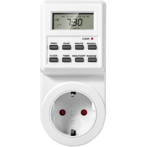 Programador Enchufe Eléctrico y Digital, Enchufe Programable con Ciclo Alternativo y Repetitivo, Enchufe Temporizador Cuenta Regresiva, Enchufe Temporizador Programable con LCD, Ahorrar Electricidad