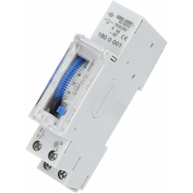 AlwaysH Programmable Time Switch, Mechanical Timer,15 Minutes To 24 Hours Programmable Standard Din Rail Mount Time Switch Relay,SUL180A