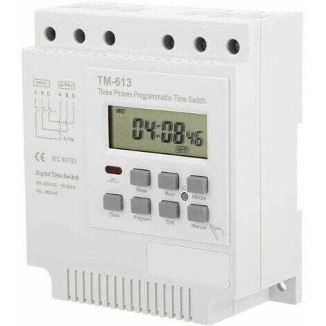 TIGREZY Programmable Timer - 380V Timer TM-613 Timer Switch for Three Phase Motor