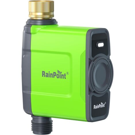 Programmateur Arrosage WiFi avec Passerelle D'antenne Smart Minuteur Arrosage Automatique Commande APP/vocale, Entrée en Laiton, Basé Météo, Arrosage Manuel, 6 Programmations, pour Jardin,1-Zone-Timer