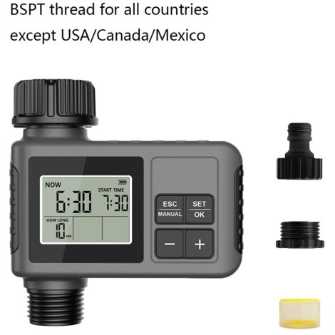 Programmateur d'arrosage automatique INSOMA, système d'irrigation intelligent, programmateur d'arrosage automatique, écran LCD, étanchéité IPX5-AquaForge