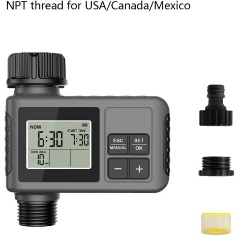 Programmateur d'arrosage automatique INSOMA, système d'irrigation intelligent, programmateur d'arrosage automatique, écran LCD, étanchéité IPX5-AquaForge