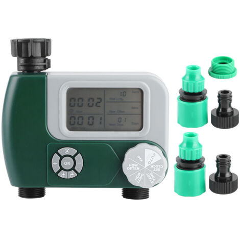 Programmateur d'Arrosage Double Sortie avec Grand Écran Intelligent pour Système d'Irrigation