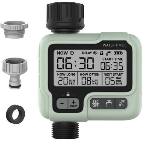 Programmateur d'arrosage, manuel, automatique, fonctions rapides, facile à utiliser, avec écran LCD