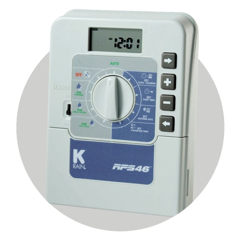 Programmateur d'Arrosage RPS46 6 Zones Intérieur K-Rain Arrosage Automatique pour Jardin Minuteur d'Arrosage Électrique