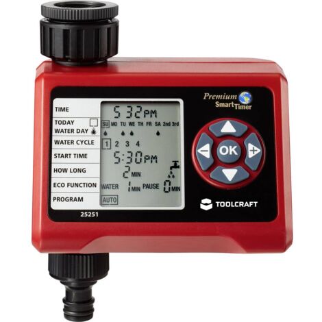 Programmateur darrosage TOOLCRAFT Easy (1 x slangaansluiting) 1530891