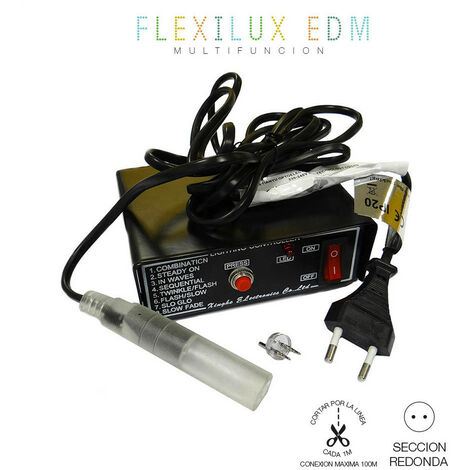 Programmateur de tube flexilux 100m 2 voies (ip44 intérieur-extérieur) edm