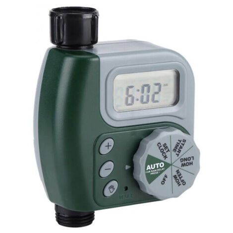 Programmateur d'eau d'irrigation, programmateur électronique d'arrosage automatique pour le jardin Programmateur étanche de robinet à tuyau avec affichage LCD pour les parterres de fleurs exté