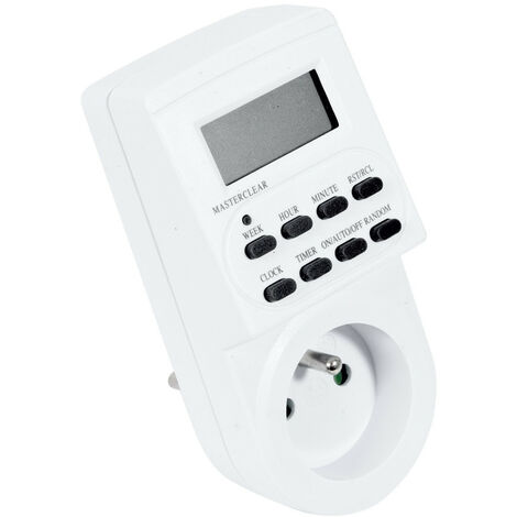 Programmateur digital hebdomadaire Blanc - Blanc
