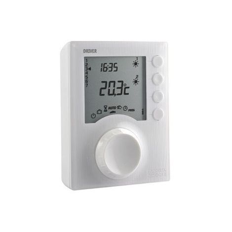 Thermostat ambiance électronique saillie chauffage électrique avec entrée  fil pilote 230V HAGER 25513