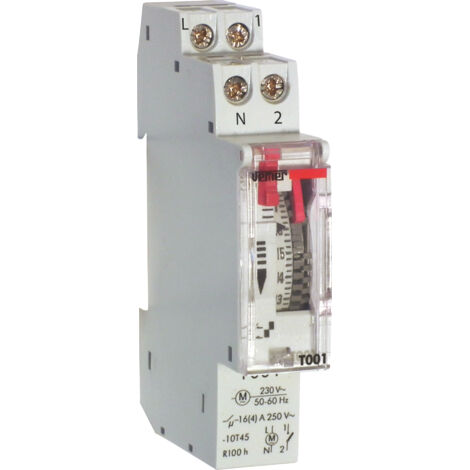 Programmateur électromécanique journalier Interrupteur Horaire sur rail DIN Programmation 24h
