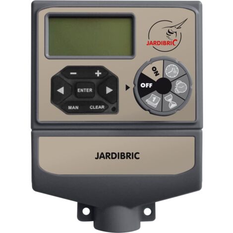 Programmateur Électrovanne PROG6DC Jardibric 6 Voies 9 Volts 2 Piles AA 2 Programmes 4 Départs par Programme Uniquement Comptaible avec électrovanne EV1209