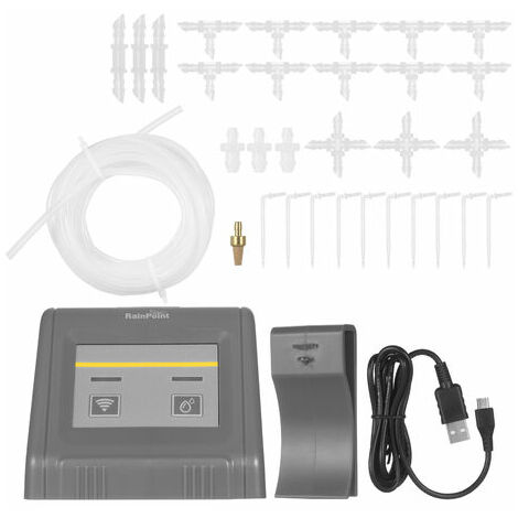 Programmateur et minuterie d'arrosage automatique Minuterie d'arrosage programmable Wifi Contrôleur d'irrigation intelligent Système d'arrosage automatique avec raccords de tuyau de goutteurs pour la