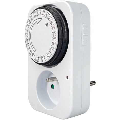 Programmateur Hebdomadaire, mécanique, 42 programmes, voyant de fonctionnement, 3500W - Tibelec