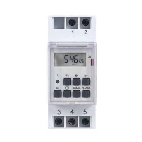 PROGRAMMATEUR HEBDOMADAIRE POUR MONTAGE SUR RAIL DIN (RI9564)