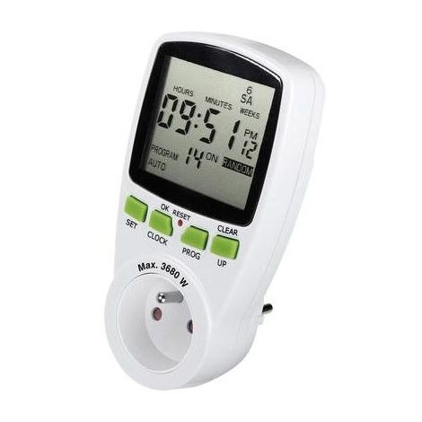 PROGRAMMATEUR HORAIRE POUR PRISE ÉLECTRIQUE NUMÉRIQUE PROGRAMME HEBDOMADAIRE RENKFORCE 1289404